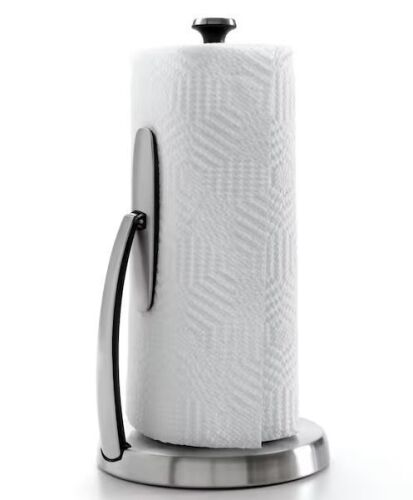 OXO Good Grips SimplyTear Tension Arm Paper Towel Holder in Stainless Steel