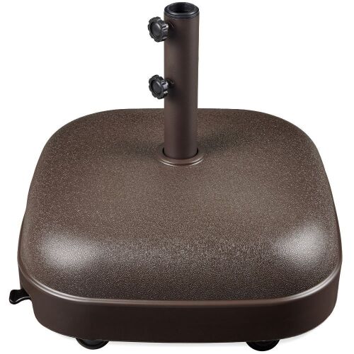123lb Capacity Fillable Mobile Umbrella Base w/ 4 wheels - Dome Square