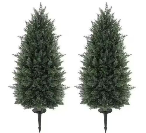 3.6 ft. Artificial Cypress Topiary Tree, Set of 2