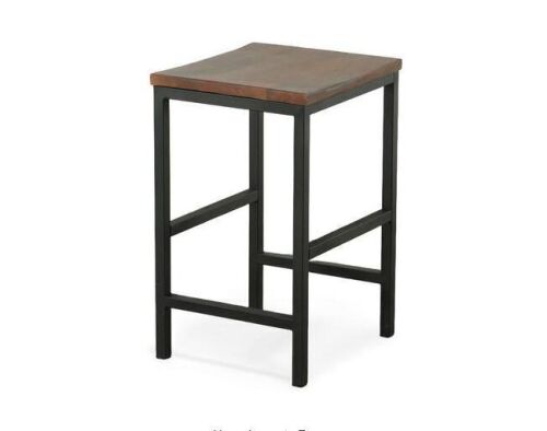 Carolina Chair & Table Aileen 24 in. Black and Chestnut Bar Stool - Scratches on Seat