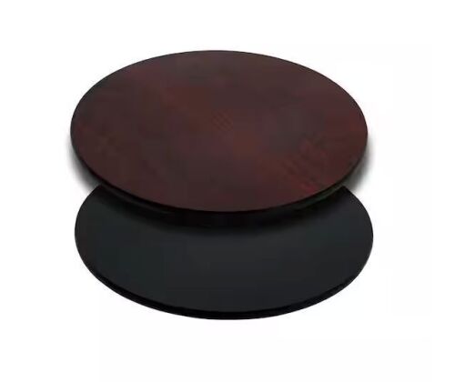 Flash Furniture 24 in. Round Table Top with Black or Mahogany Reversible Laminate Top