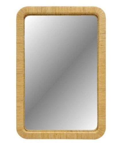 Ink+Ivy Nova Natural Rattan Rectangle Wall Mirror 26" x 39"