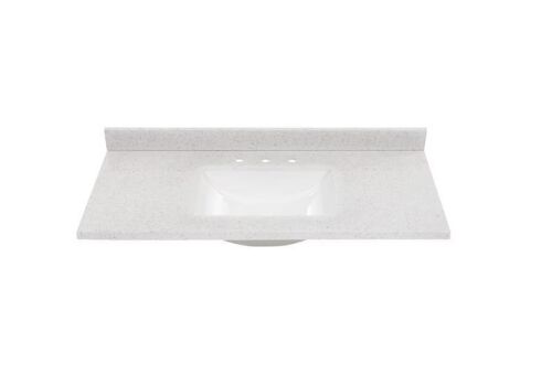 Home Decorators Collection 49 in. W x 22 in. D Engineered Stone Composite White Rectangular Undermount Single Sink Vanity Top in Starry Sky