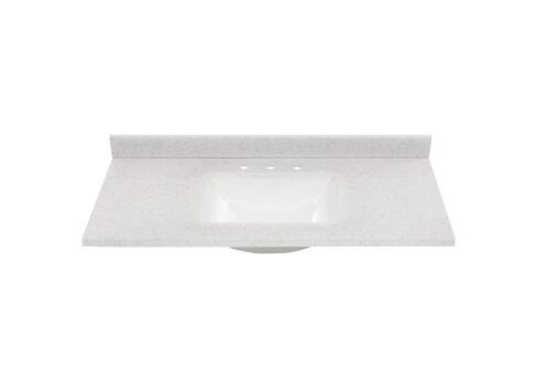 Home Decorators Collection 49 in. W x 22 in. D Engineered Stone Composite White Rectangular Undermount Single Sink Vanity Top in Starry Sky