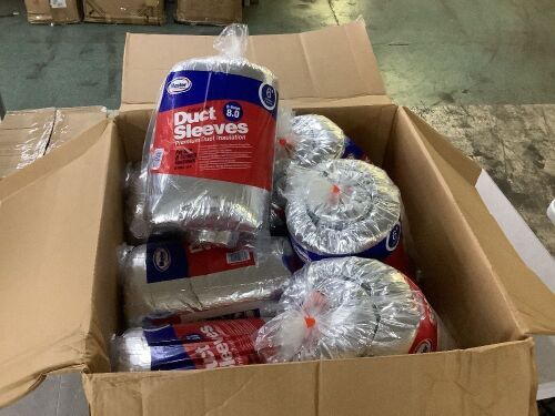 Lot of (7) Master Flow 6 in. Dia R-8 Ductwork Insulation Sleeve