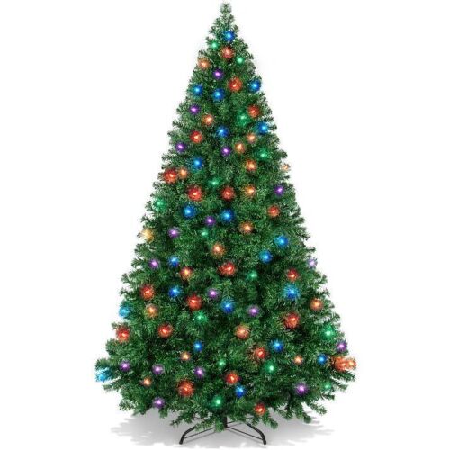 6' Premium Artificial Pre-Lit Pine Christmas Tree w/ 1,000 Tips, 250 Lights