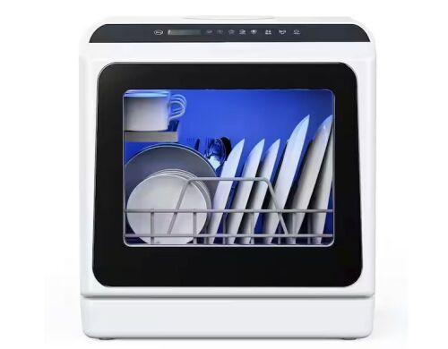 16.5 in. Countertop Dishwasher in White with 3-Cycles, 6-Modes, 4-Place Settings Capacity, 40 dBA