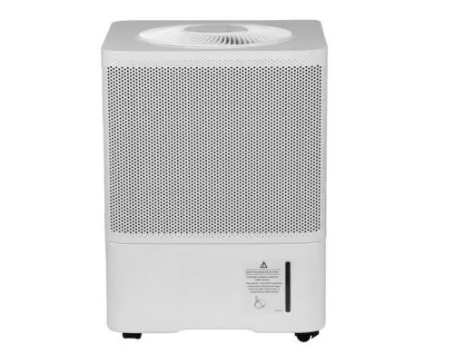 GE 50 pt. for Wet Rooms up to 5000 sq. ft. Residential Dehumidifier with Built-in. Pump in White, Wi-Fi, ENERGY STAR - Missing 1 Wheel