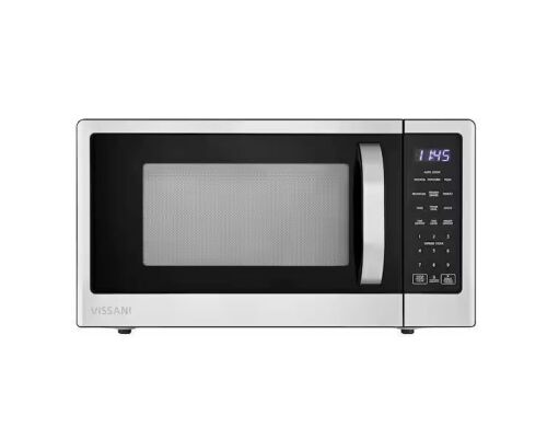 Vissani 1.1 cu. ft. 1000-Watt Countertop Microwave Oven in Fingerprint Resistant Stainless Steel - Dented