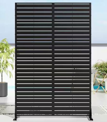 72 in.H x 47 in.W Galvanized Metal Outdoor Privacy Screen
