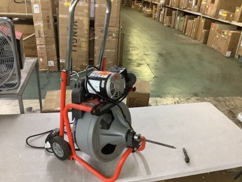 RIDGID K-400 Drain Cleaning Snake Auger 120-Volt Drum Machine - For Repair, Tip Broken Off, Not Turning