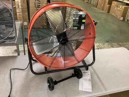 Commercial Electric 24 in. 2-Speed Heavy Duty Tilt Drum Fan - Dented