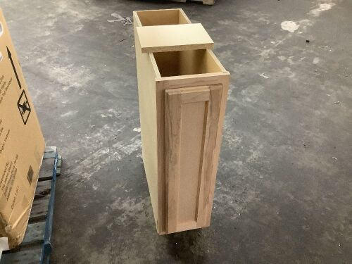 Hampton Bay Recessed Panel 9 in. W x 24 in. D x 34.5 in. H Assembled Full Height Door Base Kitchen Cabinet in Unfinished