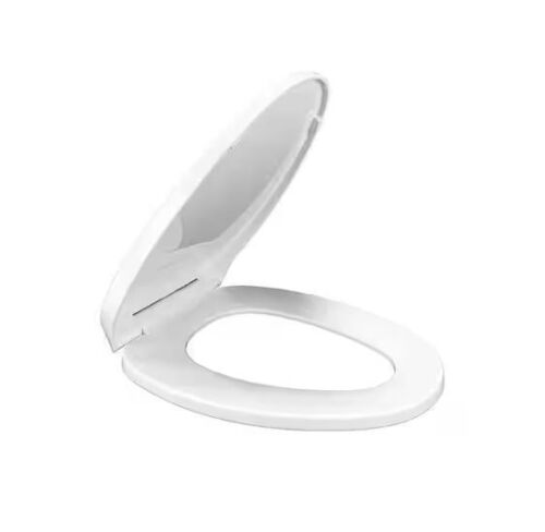 Glacier Bay Elongated Slow Close Closed Toilet Seat in White