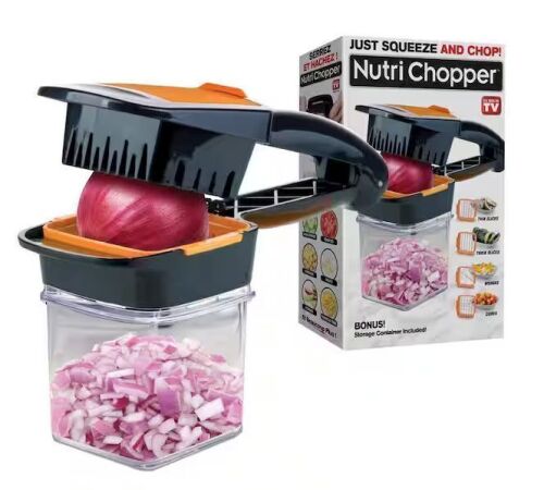 Nutri Chopper 5-in-1 Compact Portable Handheld Kitchen Slicer with Storage Container