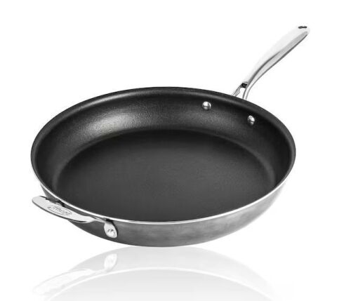 GRANITESTONE 14 in. Aluminum Ultra-Durable Diamond Infused Family Skillet with Helper Handle