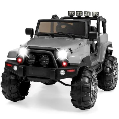 Jumbo 12V Kids Electric Ride On Car with Parent Remote, Seat Harness