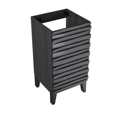 Swiss Madison Cascade 18 in. W x 18 in D x 35 in H Bath Vanity Cabinet without Top in Black