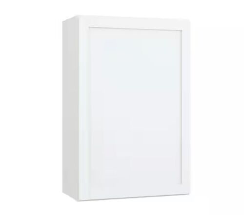 Hampton Bay Courtland 24 in. W x 12 in. D x 36 in. H Assembled Shaker Wall Kitchen Cabinet in Polar White