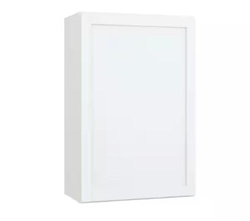 Hampton Bay Courtland 24 in. W x 12 in. D x 36 in. H Assembled Shaker Wall Kitchen Cabinet in Polar White