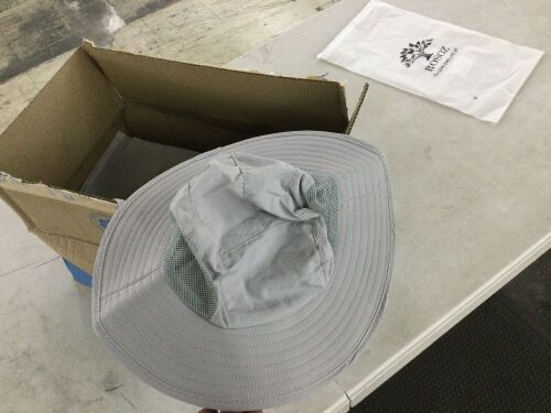 Lot of (10) Wide Brim Sun Hat with Mesh Panel