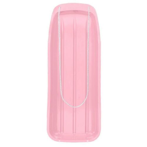 48in Kids Toboggan Snow Sled Board w/ Pull Rope, Curved Edges