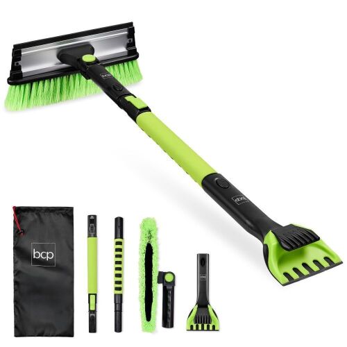 Lot of (2) 39" Extendable Snow Brush with Squeegee and Ice Scraper