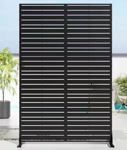 72 in.H x 47 in.W Galvanized Metal Outdoor Privacy Screen