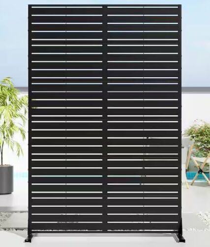 72 in.H x 47 in.W Galvanized Metal Outdoor Privacy Screen