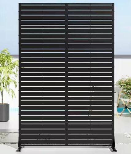 72 in.H x 47 in.W Galvanized Metal Outdoor Privacy Screen