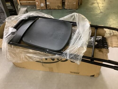 Black Plastic Folding Chairs, 6 Pack