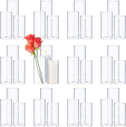 72 Pcs Clear Cylinder Vase, 2.5'' X 5'',6'',8''