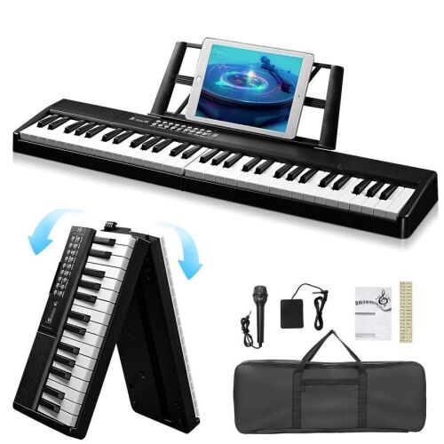 61-Key Folding Bluetooth Keyboard Piano