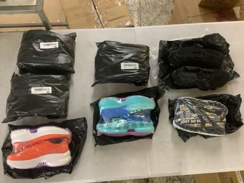 Lot of (7) Athletic Shoes, Various Sizes
