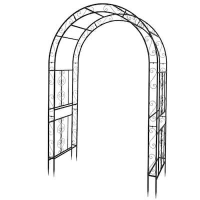 4.33-ft W x 6.98-ft H Iron Garden Arbor