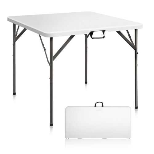 34" Square Bi-Folding Portable Plastic Dining Card Table