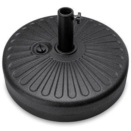 Plastic Patio Umbrella Base Pole Holder Accessory w/ 2 Adjustable Knobs