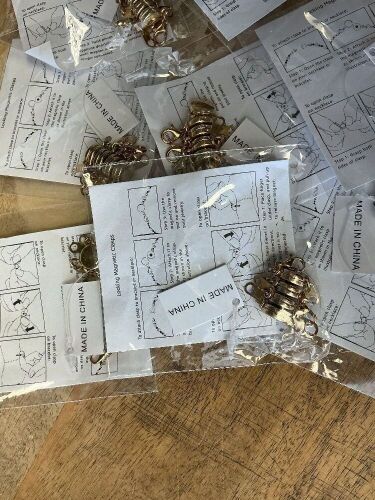 Magnetic Jewelry Clasps, Lot of 10, 4 Per Lot