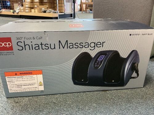 Reflexology Shiatsu Foot Massager w/ High-Intensity Rollers, Remote Control