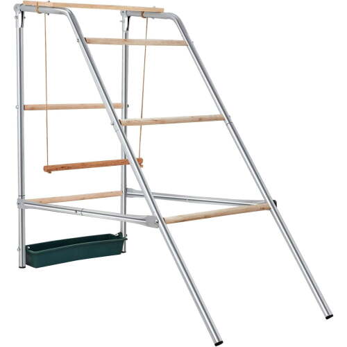 VINGLI Free-Standing Chicken Perch, Sturdy Perches Roosting Bar with Removable Food Box & Swing, for Backyard Chicken Coops and Farms