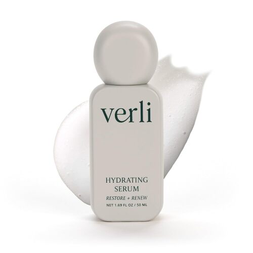 Verli Hydrating Face Serum with Snow Mushroom & Beta-Glucan | Moisturizing Botanical Skincare for Skin Barrier Repair & Plumping | Clean Daily Face Serum | Hyaluronic Acid Alternative, 1.69 fl oz