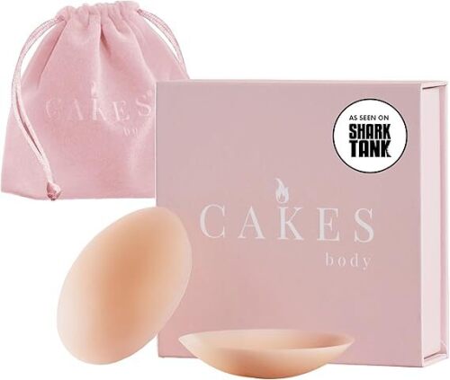 CAKES Body Grippy Non-Adhesive Silicone Nipple Covers for Women (NO STICKY ADHESIVE) - Reusable, Silicone (Circle)