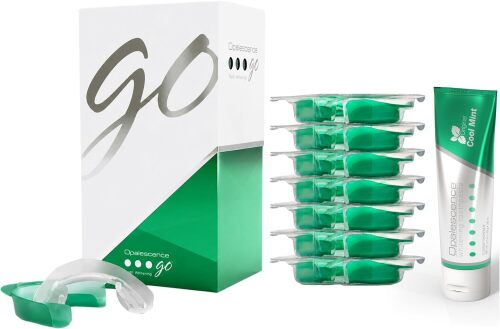 Opalescence GO 15 Mint Whitening Bundle (7 Treatments) & Toothpaste 6238 | 15% Hydrogen Peroxide Prefilled Teeth Whitening Trays Includes Travel Whitening Original Toothpaste 1 Oz