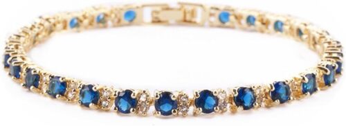 Eternity 14K Gold Plated Multicolor CZ Birthstone Tennis Bracelet