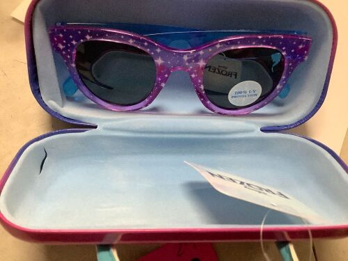 Frozen II Kids Sunglasses for Girls, Toddler Sunglasses with Kids Glasses Case