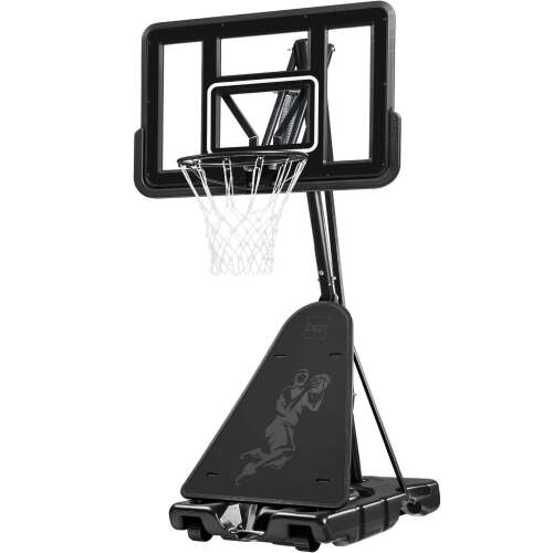 Adjustable 4.4-10ft Basketball Hoop, w/ Shatterproof Backboard, Ball Return