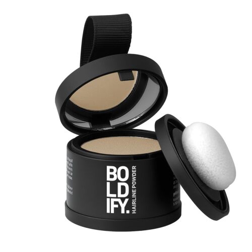 Boldify Hairline Powder, Root Touch Up Hair Color Medium Blonde 4g | Instantly Fills Thinning Hair & Sparse Hairlines - Root Cover Up for Gray Hair - Water-Resistant, Sweat-Proof 24-Hour Wear