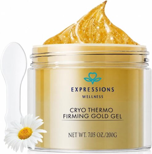 Skin Tightening Cellulite Cream for Body with Cryogold | Firm Saggy Body Skin Max Sweat Hot Massage Gel Tightens Belly, Thighs, Bum & Arms Lifts Tones Sculpts Body 7.05oz Large Size