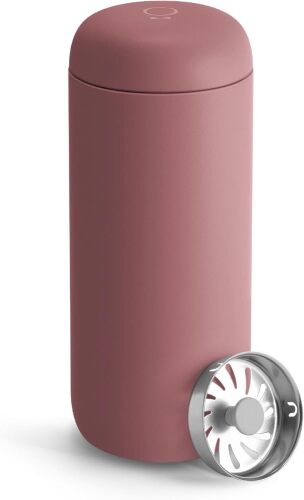 Fellow Carter Move Ceramic Lined Travel Coffee Mug 16 oz - Leak-Proof Lid | No Metallic Taste, Dishwasher Safe, Hot 12Hr Cold 24Hr, Stainless Steel Tumbler, BPA-Free, Fits Cup Holders, Desert Rose