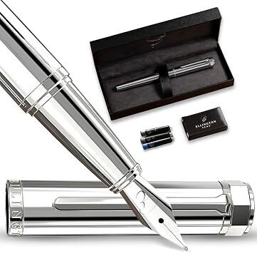 Ellington Luxury Fountain Pen Set for Writing, Refillable Ink Converter, Gift Box